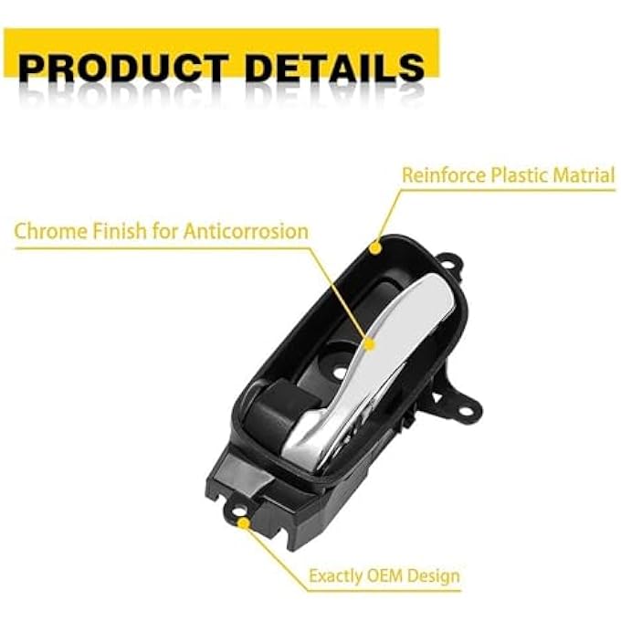 Interior Door Handle Front/Rear Driver Side Compatible with Nissan Altima 2013-2018 Murano 2015-2018 Pathfinder 2013-2018 Titan 2015-2018 Replaces 80671-3TA0D - Image 3