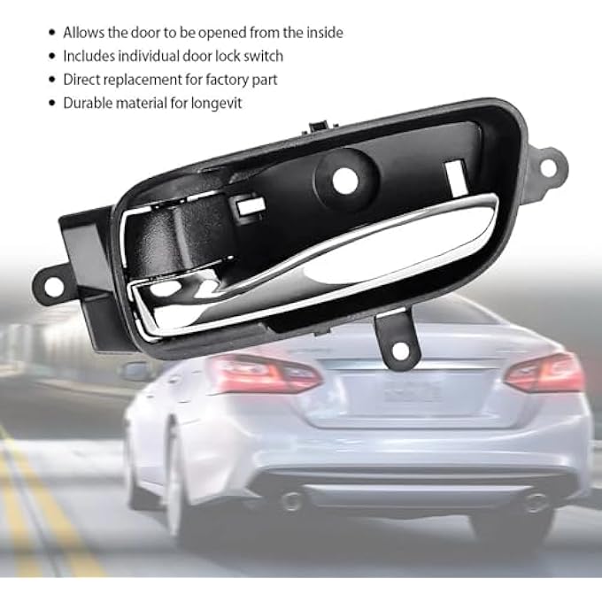 Interior Door Handle Front/Rear Driver Side Compatible with Nissan Altima 2013-2018 Murano 2015-2018 Pathfinder 2013-2018 Titan 2015-2018 Replaces 80671-3TA0D - Image 4