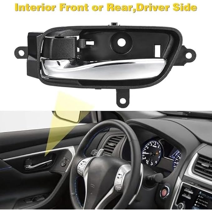 Interior Door Handle Front/Rear Driver Side Compatible with Nissan Altima 2013-2018 Murano 2015-2018 Pathfinder 2013-2018 Titan 2015-2018 Replaces 80671-3TA0D - Image 2