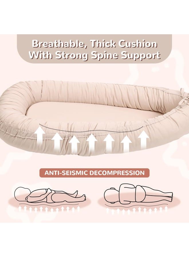 EAQ Baby Lounger, Infant Lounger for Newborn,Portable Baby Nest Cover Breathable & Soft, Newborn Essentials - Image 5
