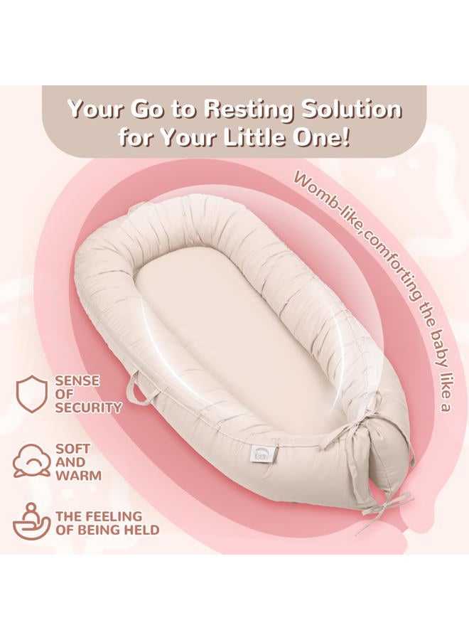 EAQ Baby Lounger, Infant Lounger for Newborn,Portable Baby Nest Cover Breathable & Soft, Newborn Essentials - Image 4