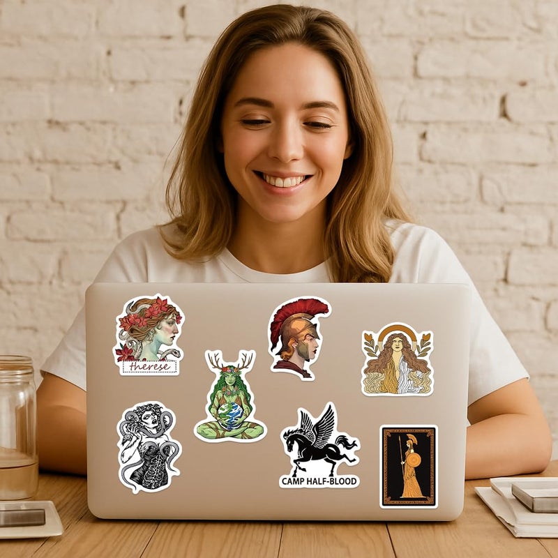 YOKSAS Vintage Greek Mythology History Stickers - 50Pcs Vinyl Waterproof Greece Stickers for Laptops,Water Bottles,Scrapbook,Journals - Image 4