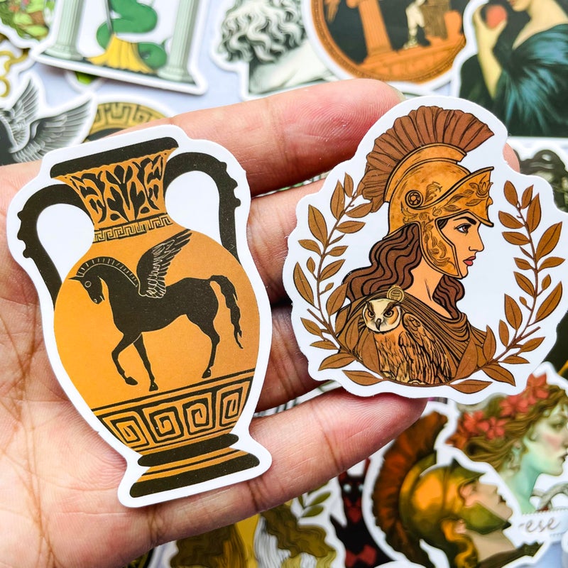 YOKSAS Vintage Greek Mythology History Stickers - 50Pcs Vinyl Waterproof Greece Stickers for Laptops,Water Bottles,Scrapbook,Journals - Image 2