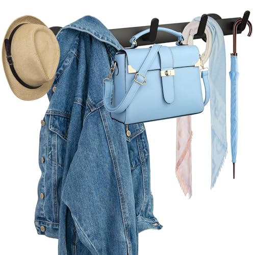 ULIBERMAGNET Magnetic Hooks,Heavy Duty Coat Magnetic Rack with 5 Hooks,Anti-Slip Strong Magnetic Hanger for Refrigerator,Metal Cabinet,Entryway,Hanging Coat, Jackets, Umbrella,Scarf,Bag - Image 1