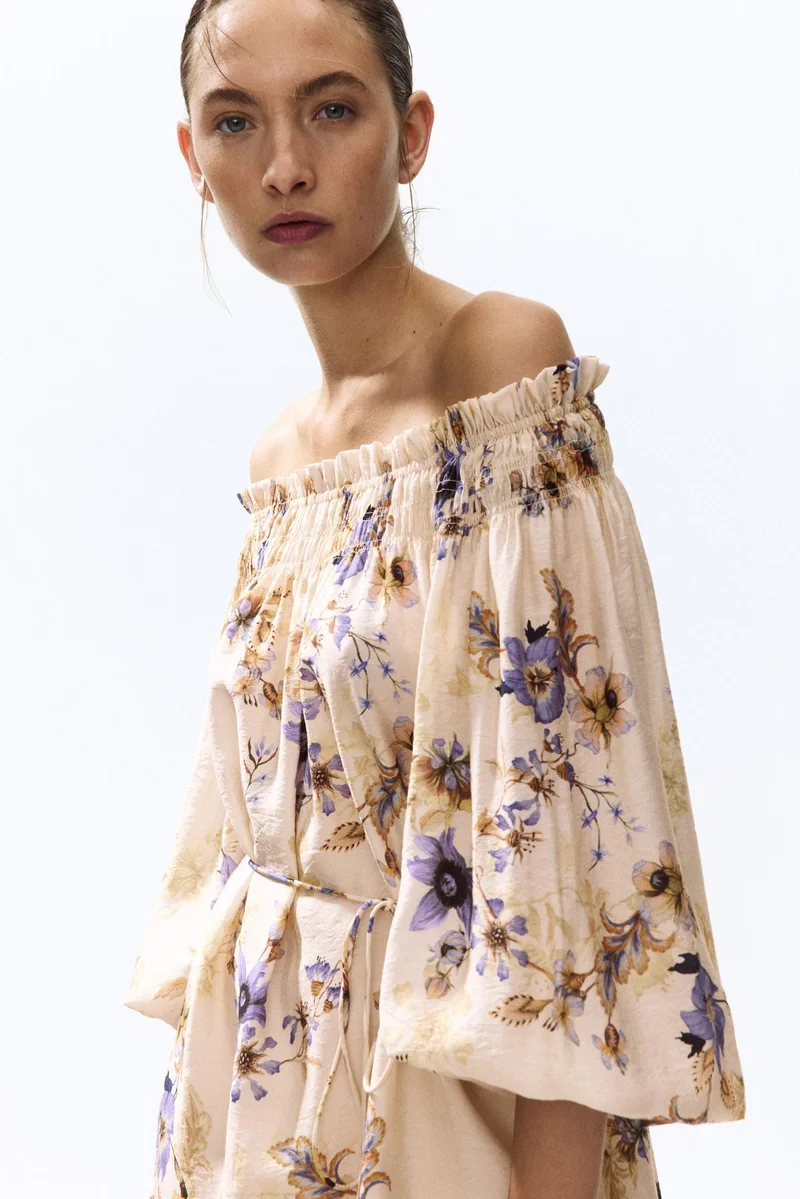 Oversized off-the-shoulder dress
