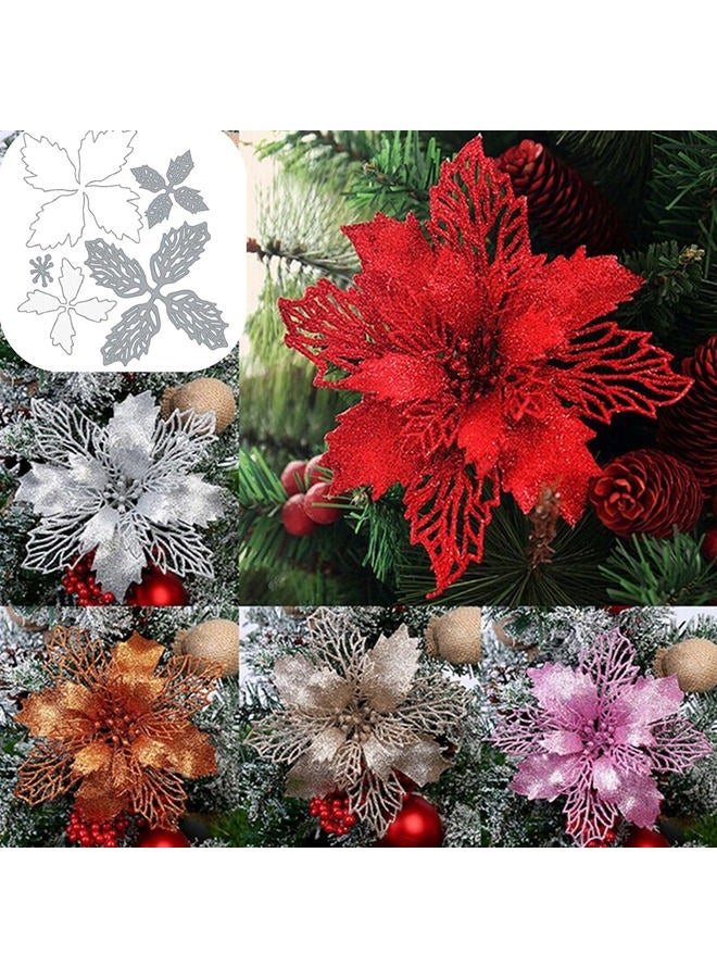 hinana 3D Flower Christmas Metal Die Cuts,Grite Lace Edge Flower Frame Cutting Dies Cut Stencils for DIY Scrapbooking Photo Decorative Embossing Paper Dies for Scrapbooking Card Making - Image 1
