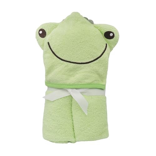 Kradyl Kroft 100% Cotton Baby Hooded Bath Towel with Bath Loofah | Soft Absorbent Cotton Bath Towels for Baby (Froggy) - Image 3
