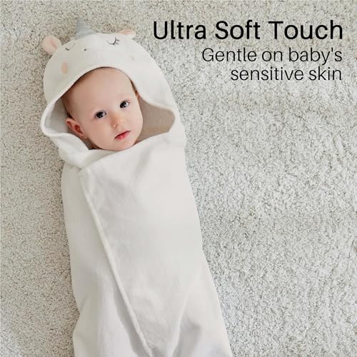 Kradyl Kroft 100% Cotton Baby Hooded Bath Towel with Bath Loofah | Soft Absorbent Cotton Bath Towels for Baby (Froggy) - Image 5