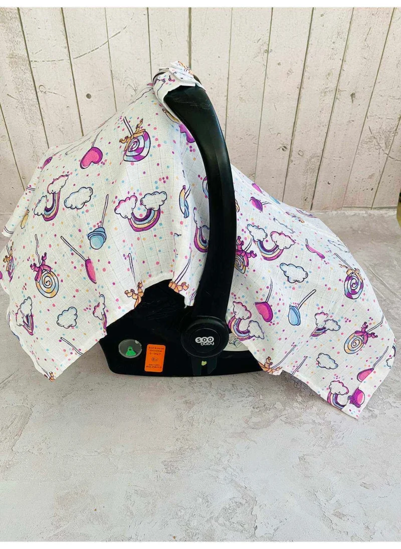 juniperus Sugar Muslin Cloth Stroller Cover with Zipper