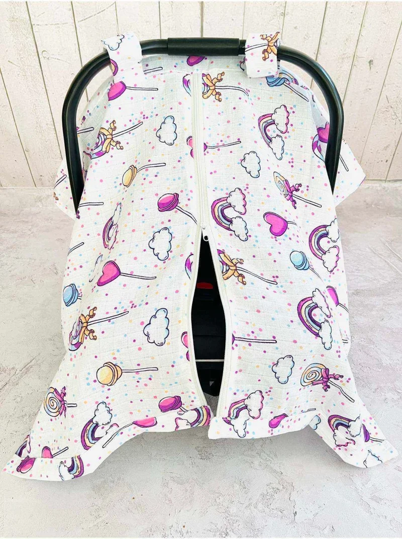 juniperus Sugar Muslin Cloth Stroller Cover with Zipper