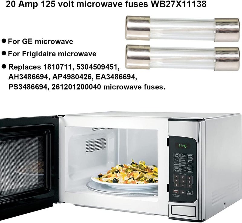FBULWSEC 5304509451 20 Amp 125 Volt Microwave Fuses & 5304509459 Micro Switch KW3A for GE, Frigidaire Microwave, Replaces 1810711, WB27X11138, PS3486694, AP6230614, 5304464098 - Image 4