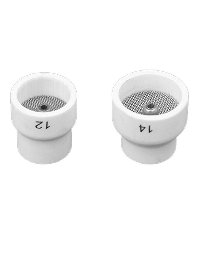 نيبمينينت زوج أغطية حلقات الفوهة لأعواد شعلة اللحام WP9/17/18/20/25/26 أبيض - Image 1