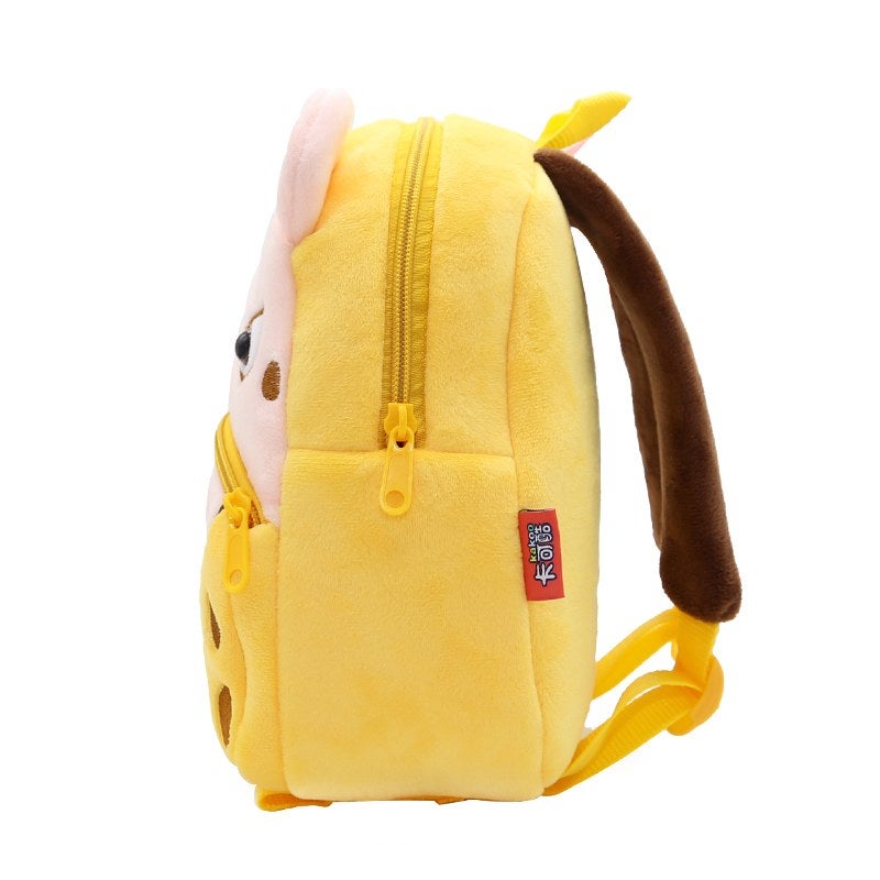 Plush Kids Backpack, Leopard Animal Design, Soft Lightweight School Bag for Toddlers and Preschool Kids - Image 3
