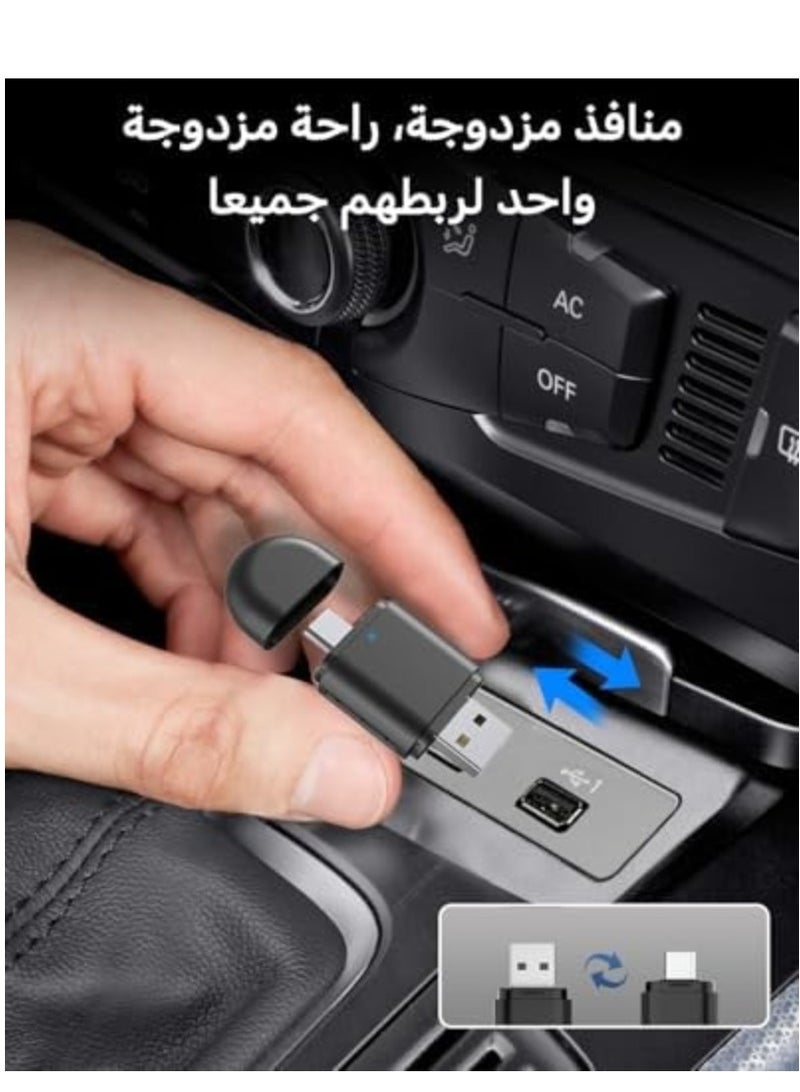 Magic Box X ، جديد مطور 2 في 1 لاسلكي CarPlay Android Auto ، خفيف الوزن مدمج ، يدعم خرائط Google ، Spotify ، تحديث OTA ، إعداد سهل (2015-2024) - Image 3