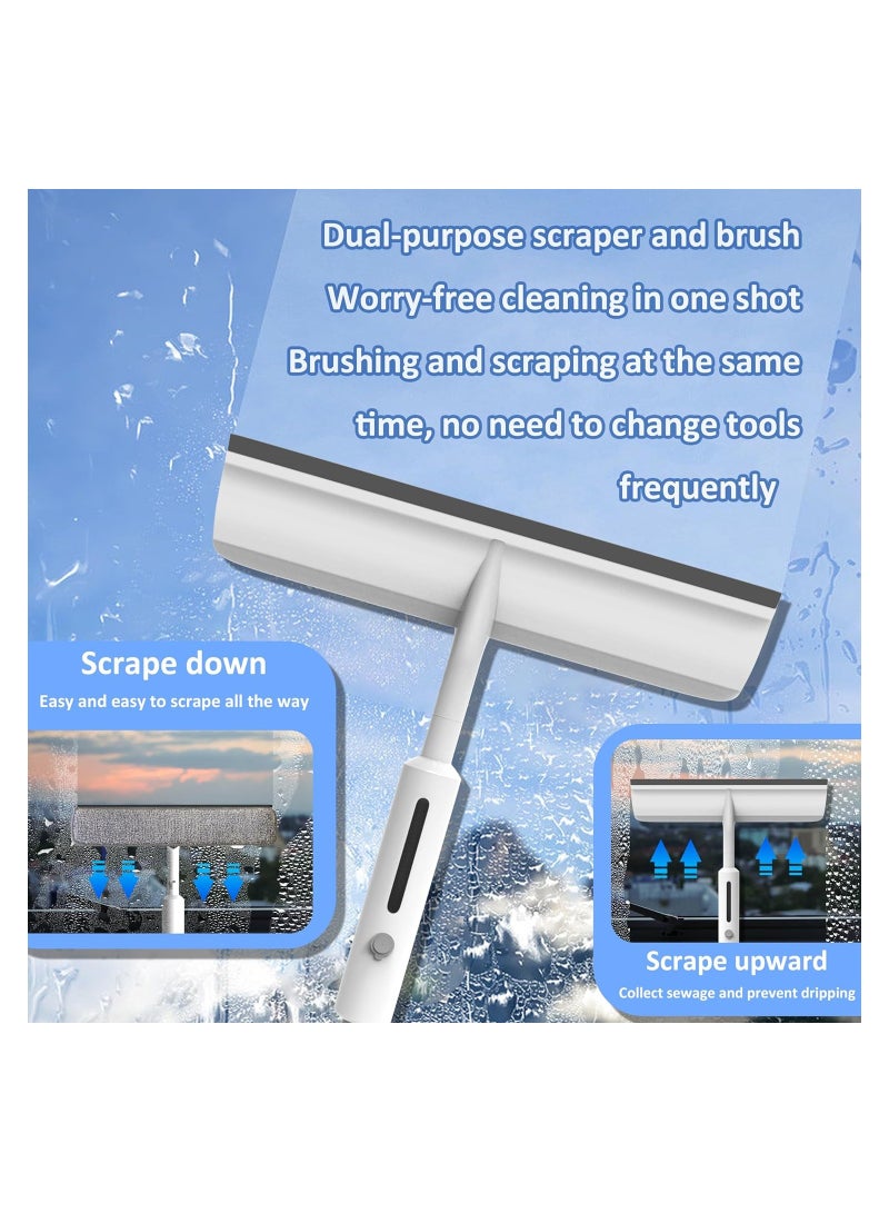 كاست ويف 58 بوصة رذاذ تنظيف النوافذ ممسحة كيت ، ثلاثة في واحد نافذة ممسحة الأنظف ، مع ثلاثة قطاعات تمديد قضيب ، ستوكات ، في الأماكن المغلقة / في الهواء الطلق نافذة عالية تنظيف المعدات والأدوات - Image 3