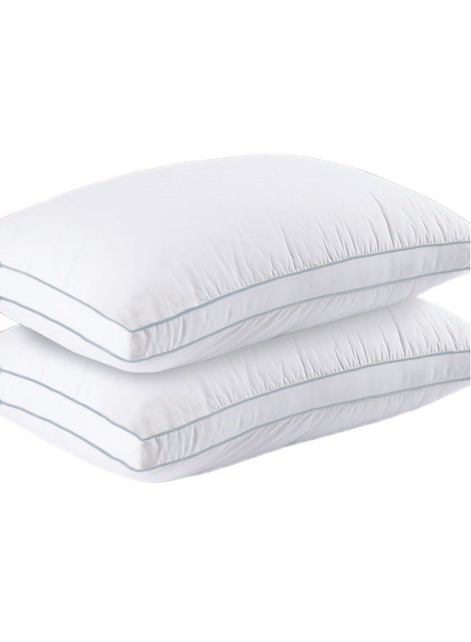 Set of 2-Piece 1500G of Hotel Pillow with Cotton Outer and filler Microfiber 75x50cm - Image 1