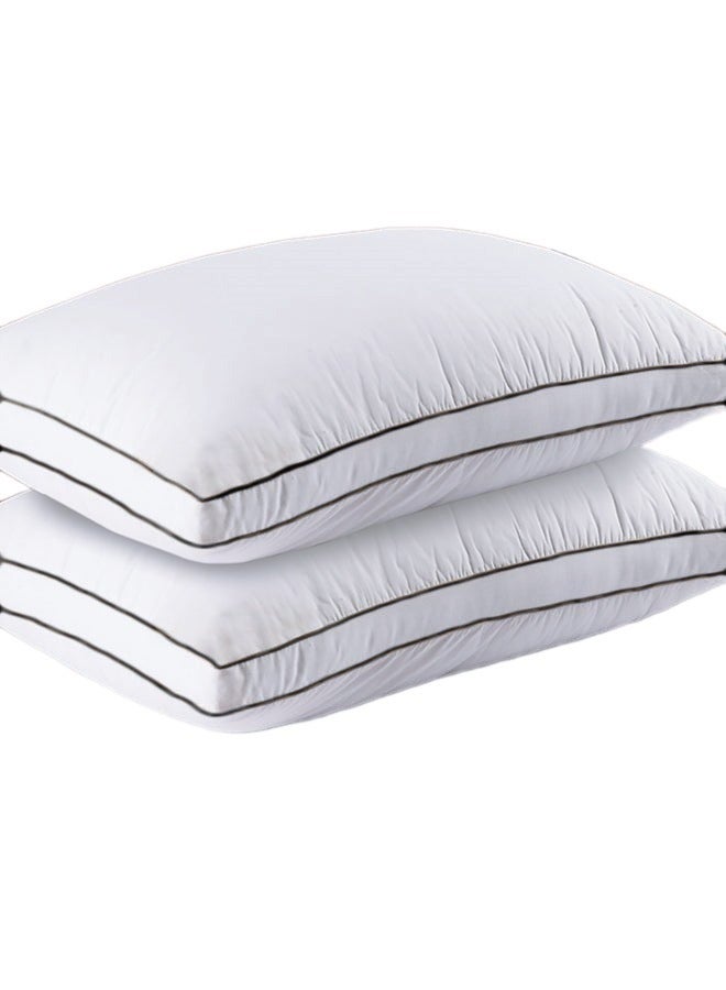 Set of 2-Piece 1500G of Hotel Pillow with Cotton Outer and filler Microfiber 75x50cm - Image 2