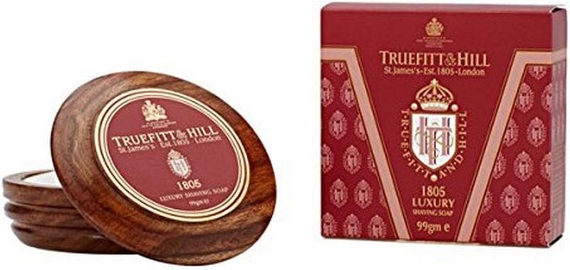 Truefitt & Hill 1805 Luxury Shaving Soap in Hand-Turned Acacia Wood Bowl - 3.3 Ounces