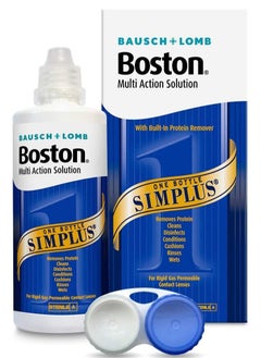 Bausch + Lomb Simplus Multi-Action Contact Lens Solution 120ml With Lens Case