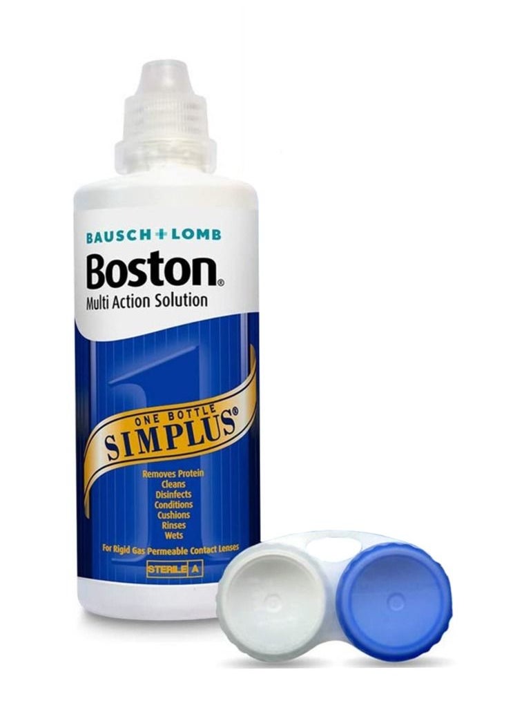 Boston - Bausch + Lomb Simplus Multi-Action Contact Lens Solution 120ml With Lens Case - Image 1