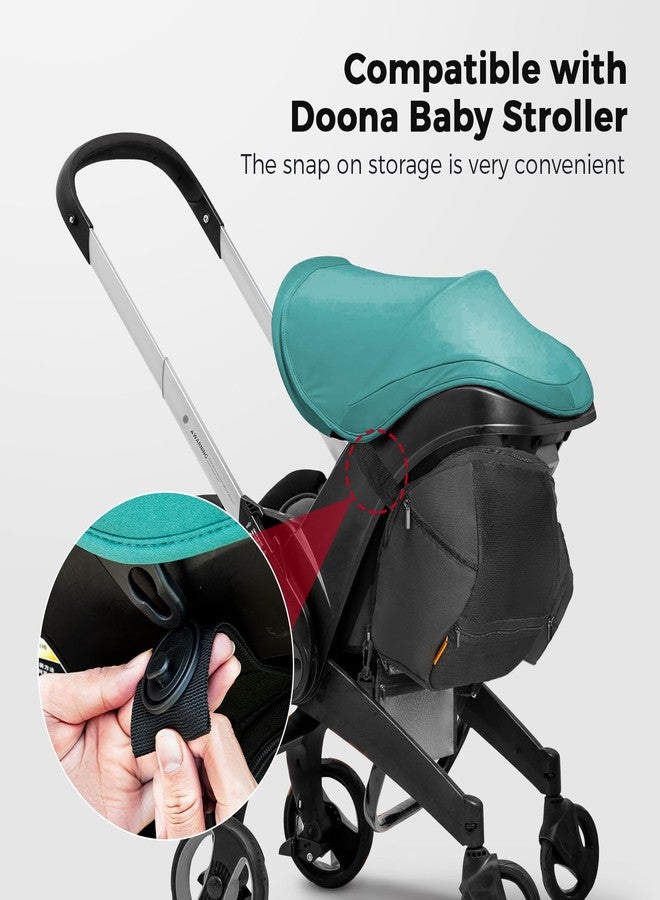 TRIPDAILY Storage Bag Compatible with Doona Car Seat Stroller, Stroller Accessories, Large Capacity, Diaper Bag Accessories, Wearable/Handle Backpack, Stroller Organizer Bag Carry-All Parent Organizer (Black) - Image 4