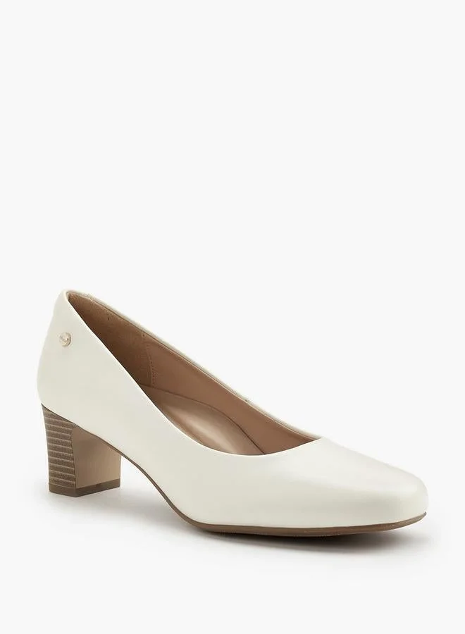 سيليست Solid Slip-On Pumps With Block Heel