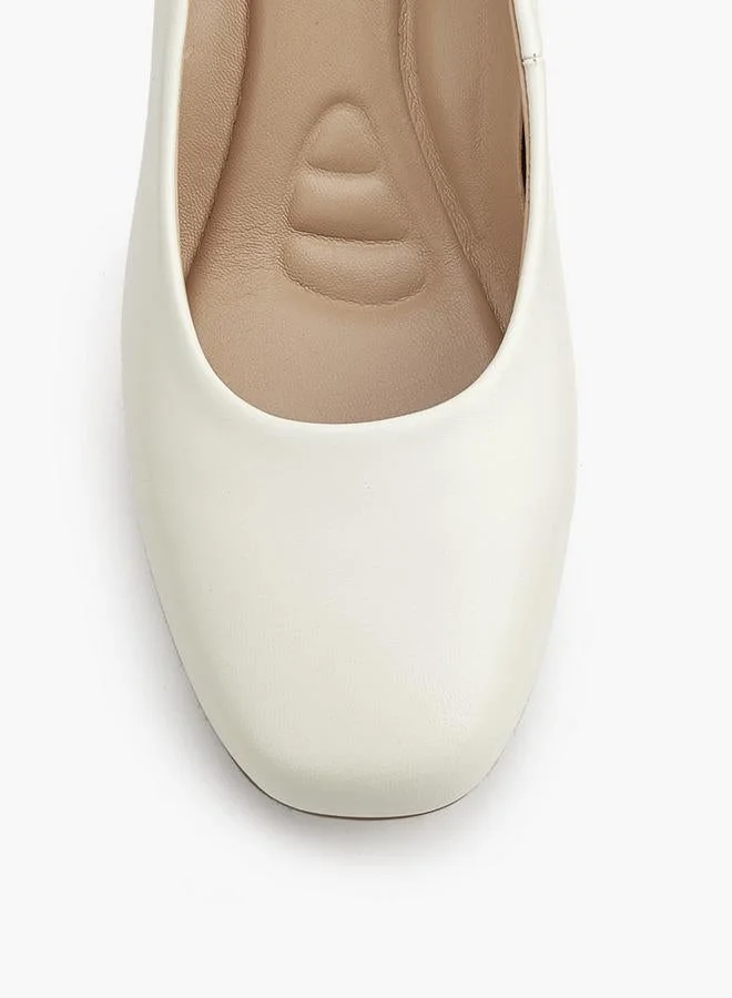 سيليست Solid Slip-On Pumps With Block Heel
