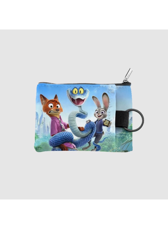 New Zootopia 2 Front Pocket Coin Purse For Kids, Large Capacity Cute Storage Small Wallet Portable Card Holder