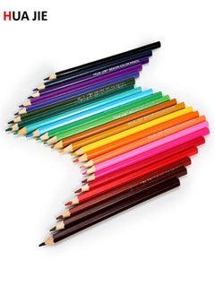 HUA JIE 24-Color Boxed Colored Pencils for Drawing & Coloring – Creative Art Supplies for Students, Smooth & Vivid Colors, Pre-Sharpened, Hexagonal Design  - Image 1