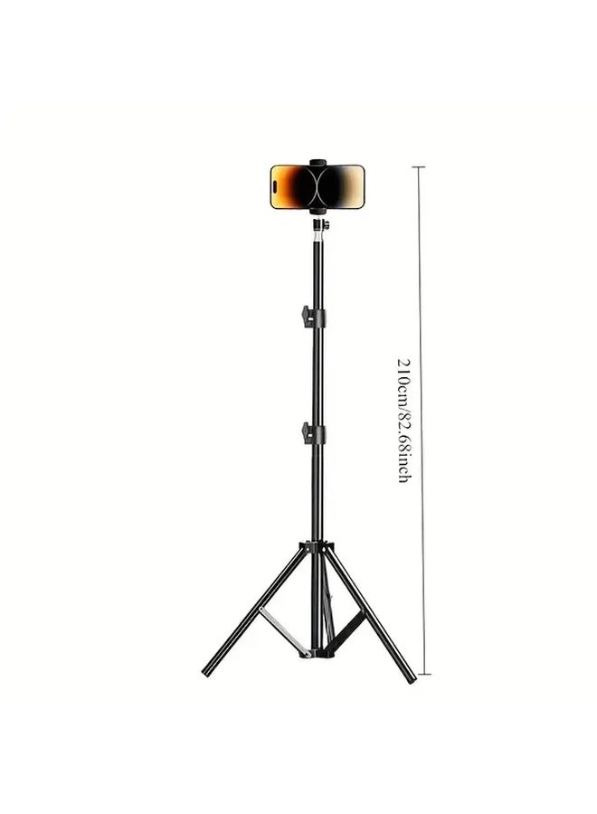 حامل أرضي ثلاثي قابل لضبط الارتفاع للهواتف الذكية وكاميرات DSLR للبث المباشر - Image 2