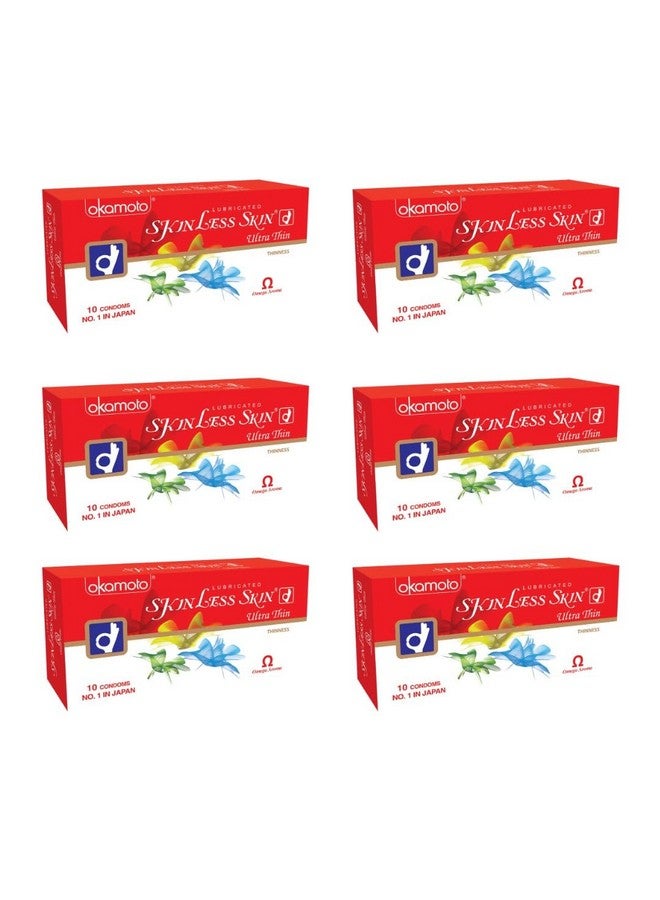 Okamoto Skinless Skin Condoms For Men - Ultra Thin (6 x 10s)