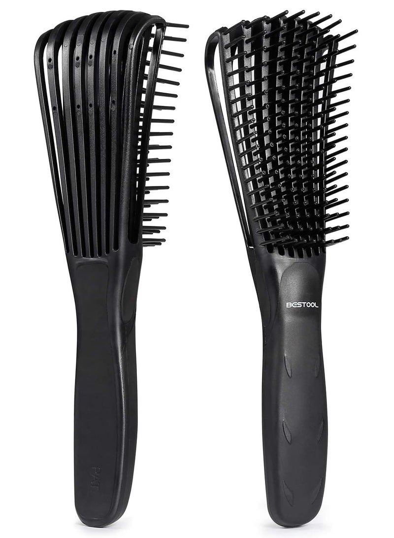 BESTOOL Detangle Hair Brush – No-Pain Flexible Bristle Brush for Natural, Curly and Wavy Hair Gentle on Wet or Dry Hair for Fast & Easy Detangling - Image 1