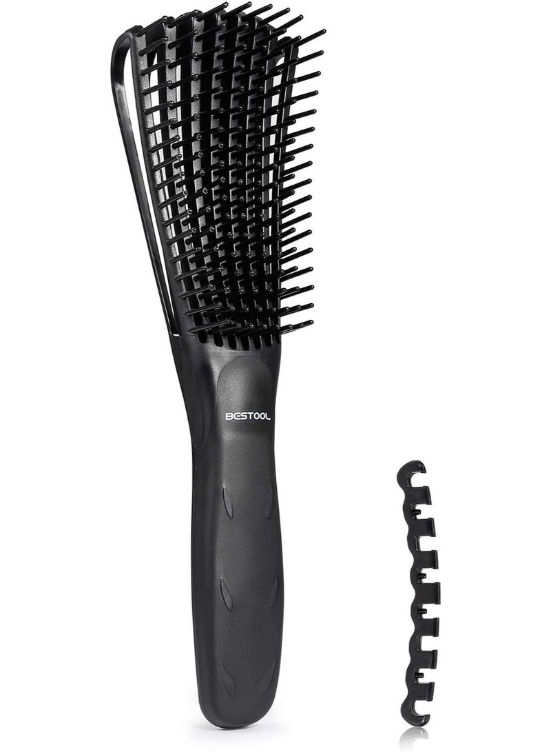 BESTOOL Detangle Hair Brush – No-Pain Flexible Bristle Brush for Natural, Curly and Wavy Hair Gentle on Wet or Dry Hair for Fast & Easy Detangling - Image 5