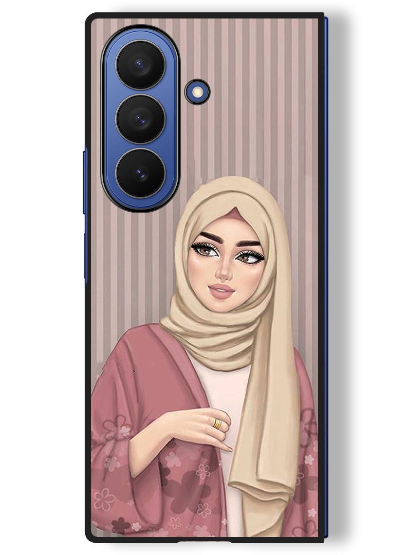 Theodor Case Compatible with Samsung Galaxy Z Fold 7 - 8 Inch Protection Shockproof Bumper Cover Hijab Girl 1 - Image 1