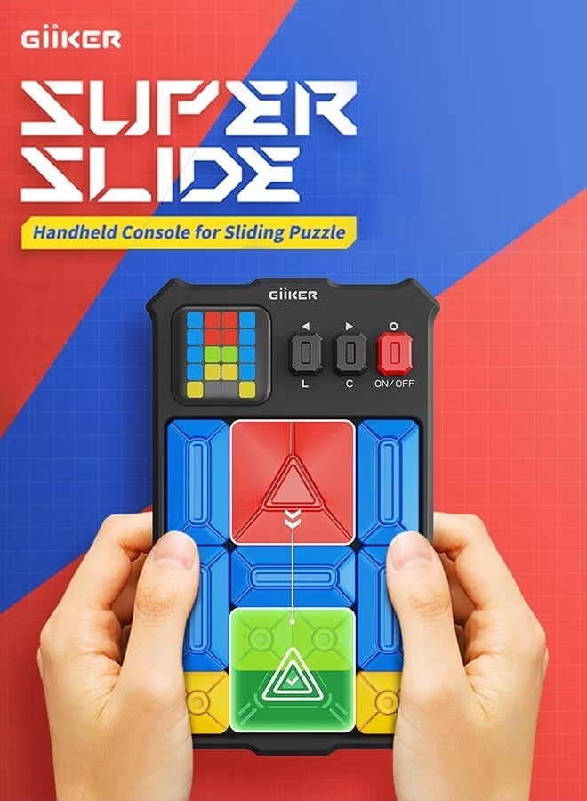 GiiKER Super Slide Puzzle Brain Teaser Games with 500+ Levels STEM Interactive Handheld Games Console, Educational Kid Teens Toys,Travel Relax Brain Game, Board Toys for Birthday Gifts for All Ages - Image 3
