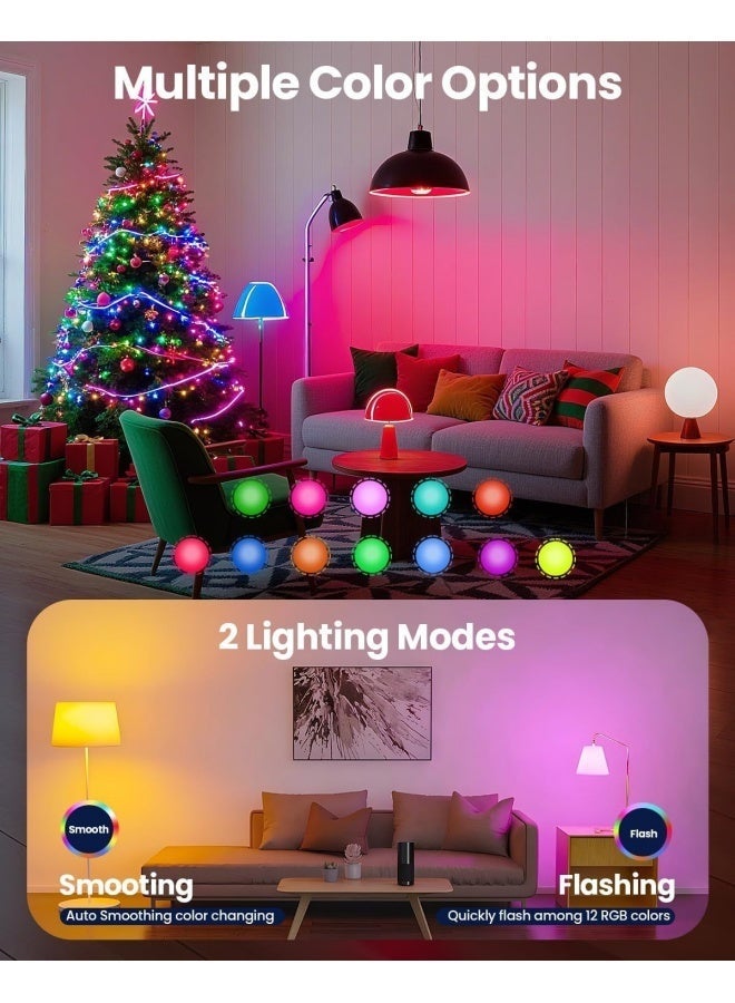 Lurette 2 Pack E27 Rechargeable Light Bulb with Remote and Timer, Magnetic Light Bulb, with 3 Color Temperatures and 12 RGB Colors, Dimmable Wireless LED Bulb, 3 Installation Methods - Image 5