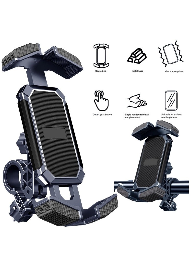 Generic - Bicycle Phone Holder, Cycling Handlebar Holder, Universal Motorcycle Phone Holder, 360 Degree Rotatable, Suitable for 4.7-7 Inch Smartphones, Compatible with Road Bikes MTB Scooters - Image 1