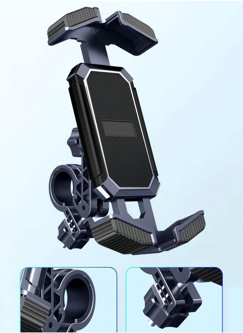 Generic - Bicycle Phone Holder, Cycling Handlebar Holder, Universal Motorcycle Phone Holder, 360 Degree Rotatable, Suitable for 4.7-7 Inch Smartphones, Compatible with Road Bikes MTB Scooters - Image 1