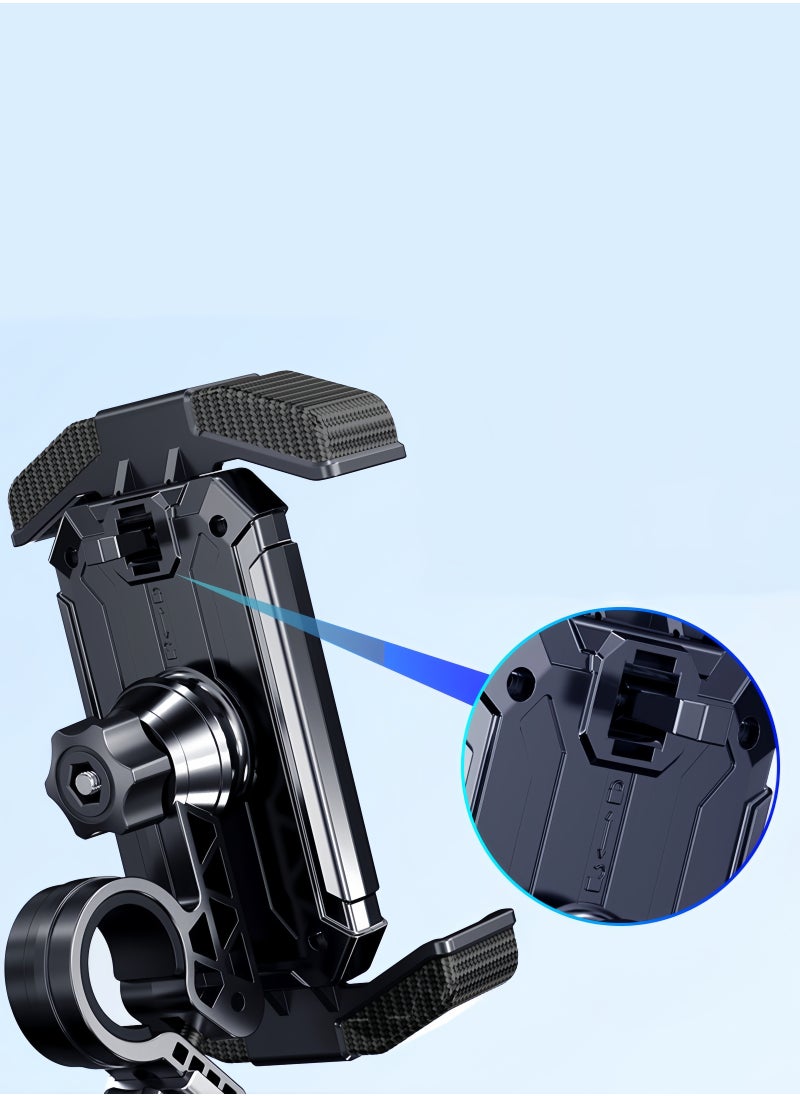 Generic - Bicycle Phone Holder, Cycling Handlebar Holder, Universal Motorcycle Phone Holder, 360 Degree Rotatable, Suitable for 4.7-7 Inch Smartphones, Compatible with Road Bikes MTB Scooters - Image 1