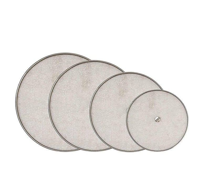 Konquer TimeS Stainless Steel Net Cover/Lid For Milk, Curry|Set Of 4 Pieces|304 Food Grade Heavy Net Cover |, Silver - Image 5
