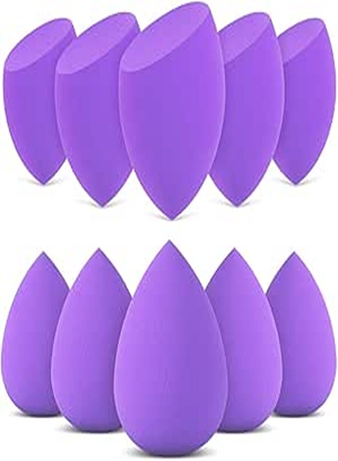 InnoGear Makeup Sponge, 10 Pcs Makeup Sponges Blender Set Beauty Cosmetic Foundation Blending Applicator Puff, Flawless for Liquid Cream Powder (Basic Purple)
