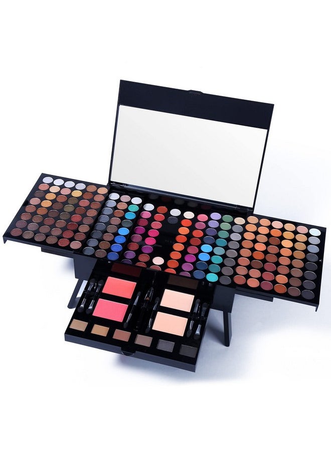 Ucanbe Professional Makeup Kit for Women with Mirror All In One Makeup Gift Set for Teens 180 Color Eyeshadow Palette 2 Blush 2 Powder 1 Eyeliner 4 Eyebrow Make Up Sets Matte Shimmer Mixing Pallet Eye Shadow  - Image 4