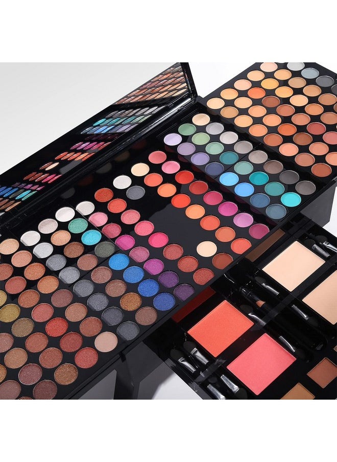 Ucanbe Professional Makeup Kit for Women with Mirror All In One Makeup Gift Set for Teens 180 Color Eyeshadow Palette 2 Blush 2 Powder 1 Eyeliner 4 Eyebrow Make Up Sets Matte Shimmer Mixing Pallet Eye Shadow  - Image 5