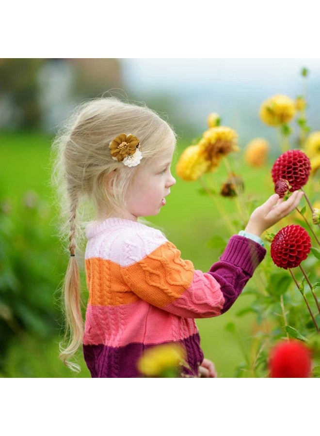 Cinaci 9 Pack Delicate Vintage Floral Rose Flower Alligator Hair Clips Brides Barrettes Accessories For Baby Girls Infants Toddlers Kids Teens Princess - Image 2