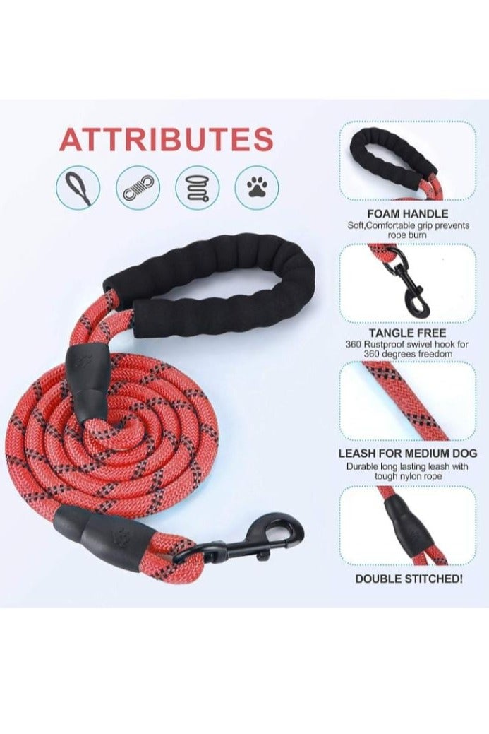 حبل عاكس قوي للكلاب والحيوانات الأليفة يستخدم خيوط عاكسة مميزة للحيوانات الأليفة الصغيرة إلى الكبيرة - Image 2