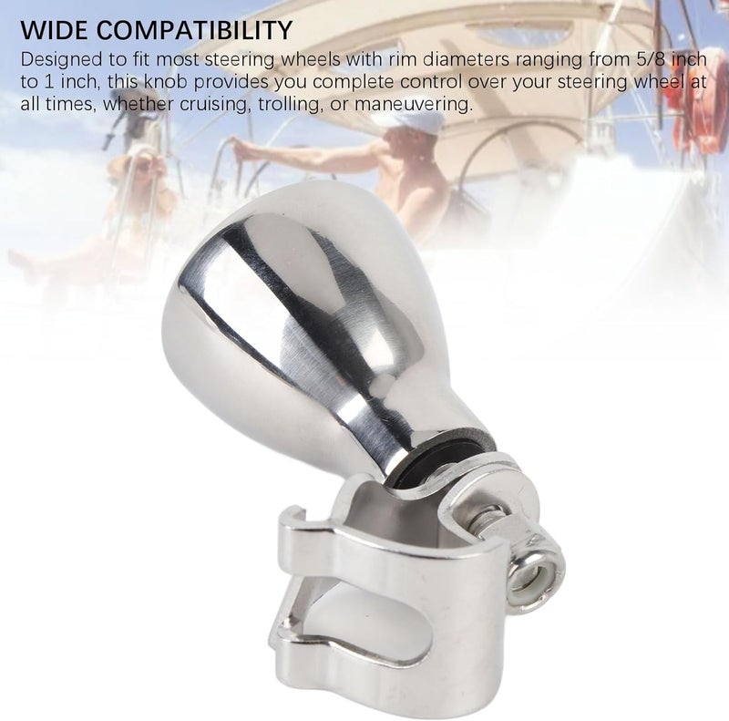 Boat Steering Wheel Knob 316 Stainless Steel Polished 43mm Diameter - Enhanced Maneuver Control, Easy Installation for Yachts, Trucks & Cars - Image 4