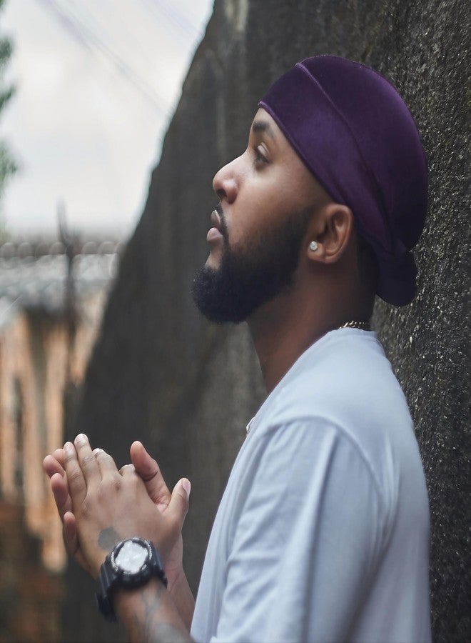 ForceWave Velvet Durag for Men - 6 Pack with a Wave Cap, 41-Inch Long Tail and Wide Strap for 360, 540 and 720 Waves (Assorted Colors) - Image 5