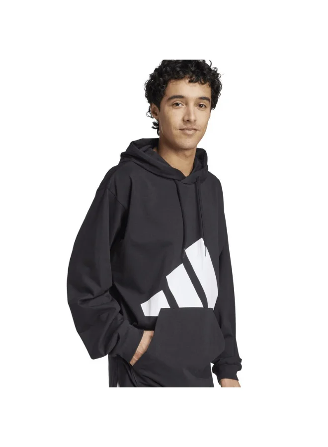 adidas سويت شيرت بغطاء رأس بشعار كبير للرجال