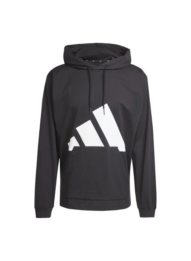 adidas سويت شيرت بغطاء رأس بشعار كبير للرجال