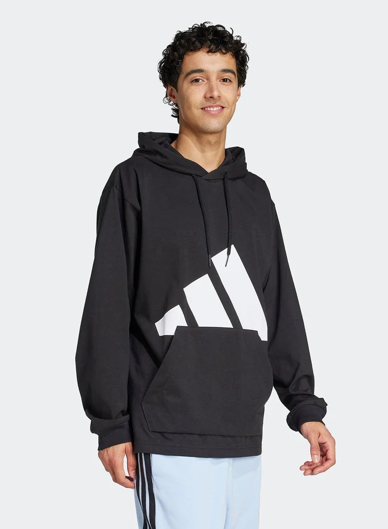 Adidas essentials big logo single men hooded sweatshirt